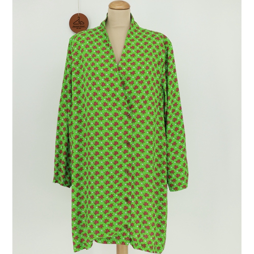 AMERICAN VINTAGE‎ Belabay Floral Print Mini Wrap Dress Large NWT Shoulder Pads